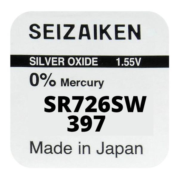 Seizaiken 397 SR726SW Silberoxid 1.55 V Batterie