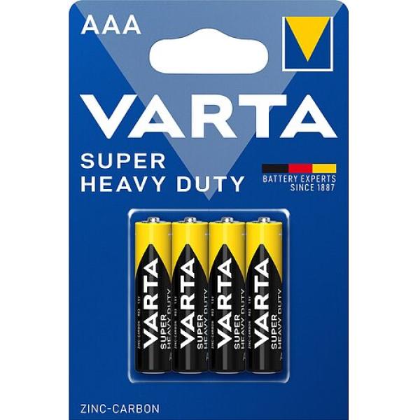 Varta Super Heavy Duty AAA Micro R03 Zink Kohle 4 Batterien