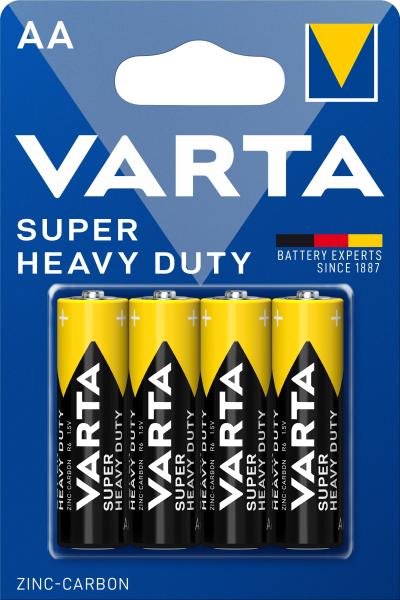 Varta Super Heavy Duty AA Mignon R6 Zink Kohle 4 Batterien