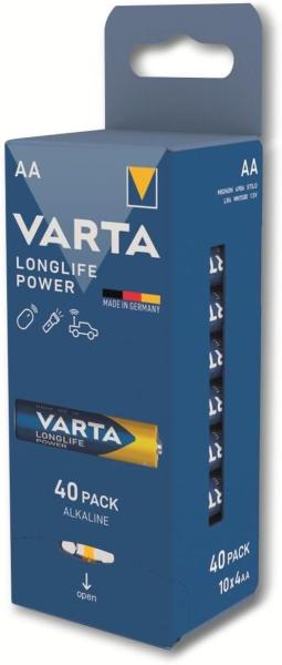 Varta Longlife Power AA Mignon LR6 Alkaline 40 Batterien