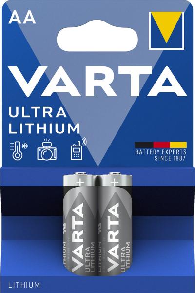 Varta Ultra AA Mignon FR6 Lithium 2 Batterien